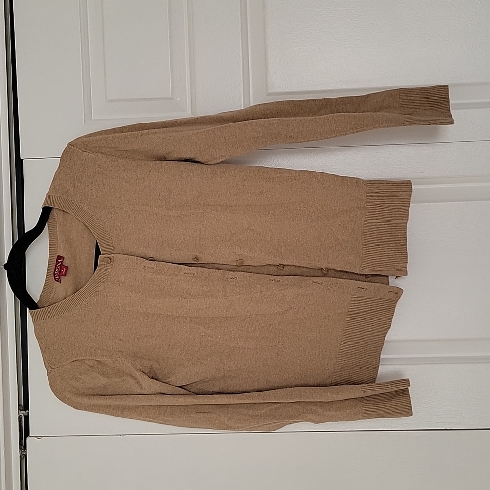 Merona Classic Cotton Cardigan in Camel